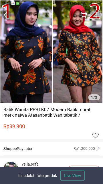 Batik Wanita Ppbtk07 Modern Batik Murah Merk Najwa Atasanbatik Wanitabatik /atasanwanita/atasanbatik