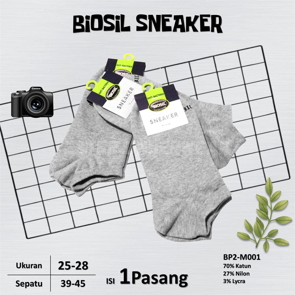 Kaoskaki Pria Biosil Sneaker BP2 Isi 1 Pasang