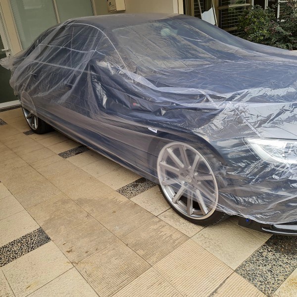 Sarung Mobil Plastik Tebal - Body Cover Transparan Vios Variasi Mobil