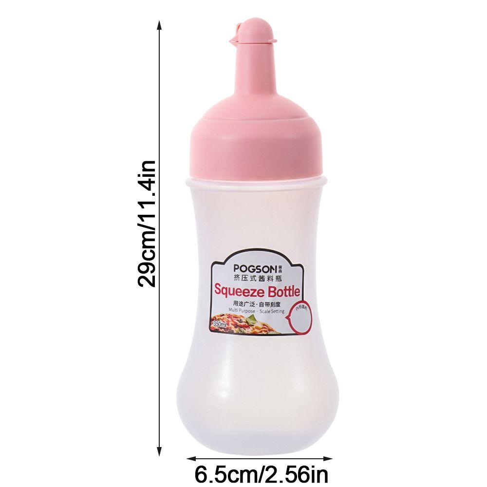 R-FLOWER 350ml Botol Remas Saos Cuka Plastik Perlengkapan Kue Tahan Debu Dapur Gadget Dispenser Bottle