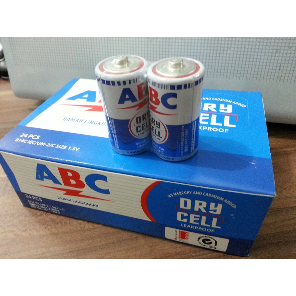 BATERAI ABC ukuran / tipe C 1.5V tanggung