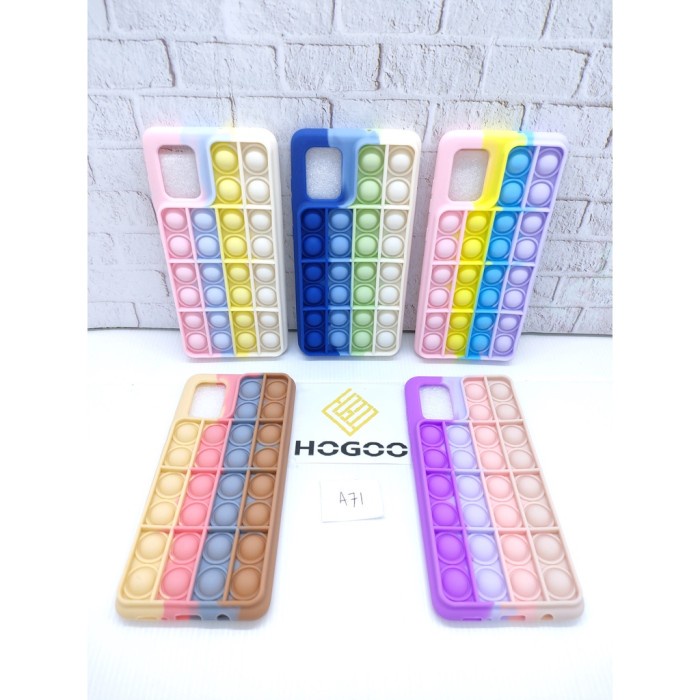 POP IT SILICONE CASE SAMSUNG A71 4G - RELIVER STRESS PUSH IT BUBBLE CASE RAINBOW