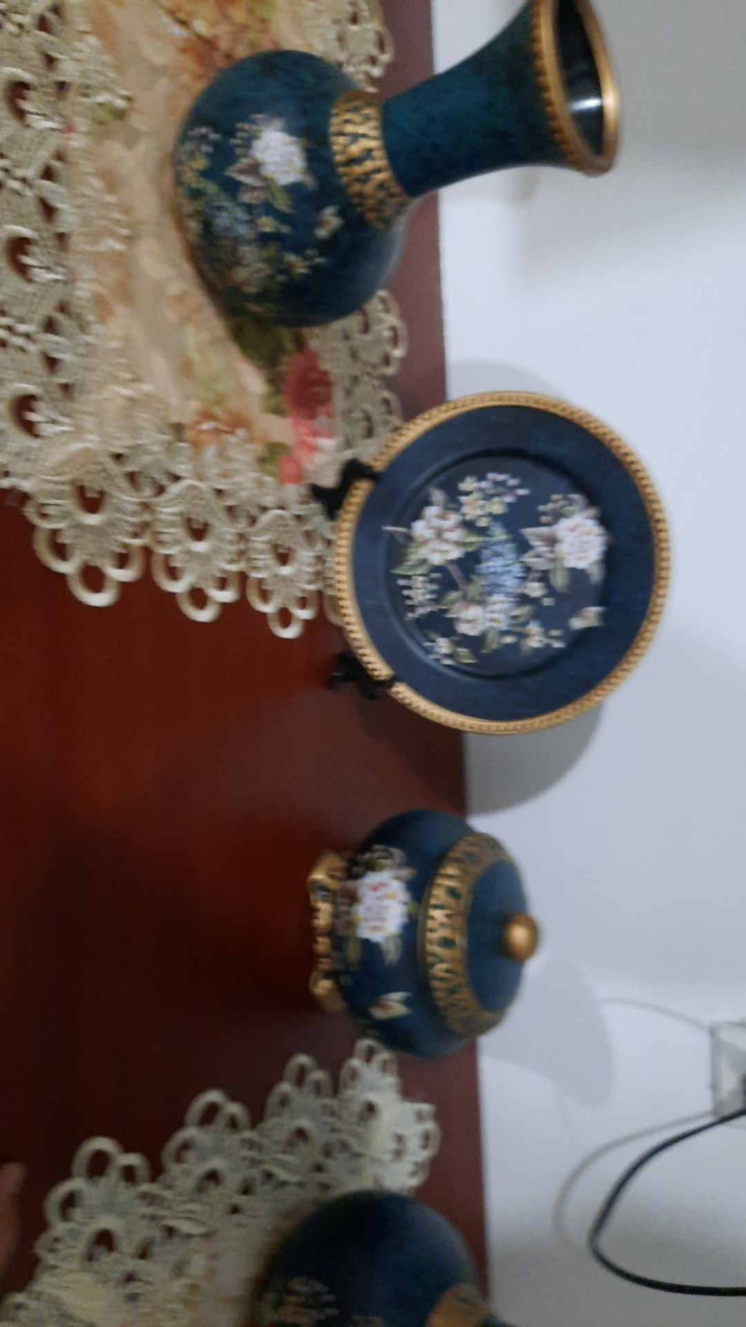 Pajangan Guci Set Motif Arabian Turkey (free Packing Kayu)