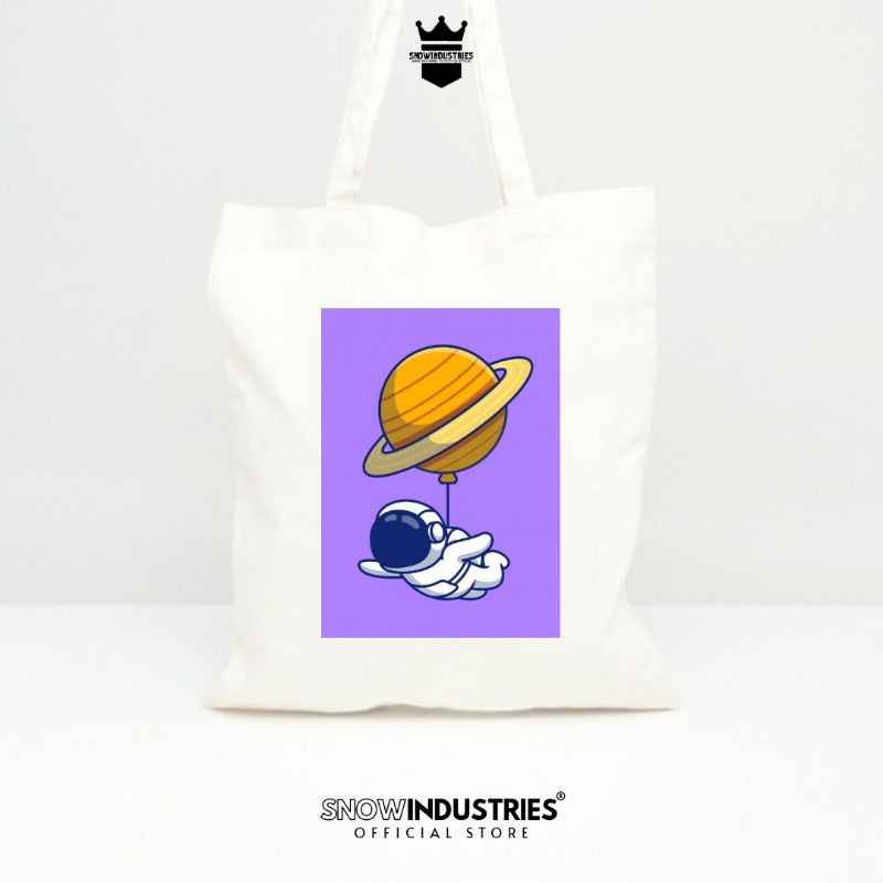 Tote Bag Wanita Pria Kanvas Baby Premium Cute Astronot