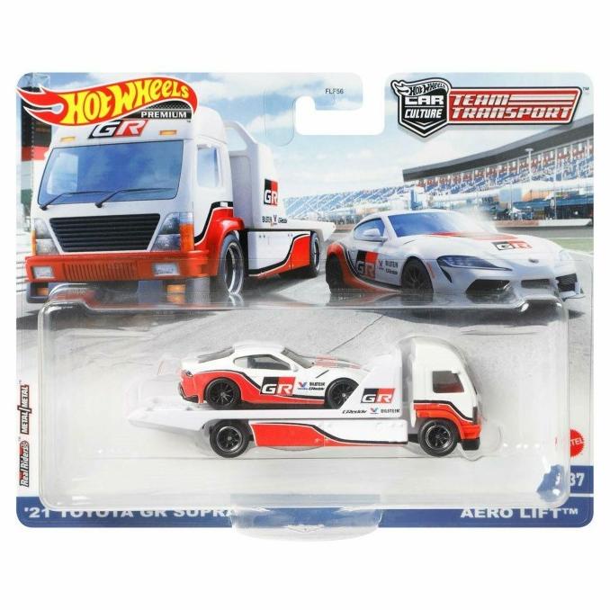 '21 TOYOTA GR SUPRA AERO LIFT BILSTEIN HOTWHEELS TEAM TRANSPORT