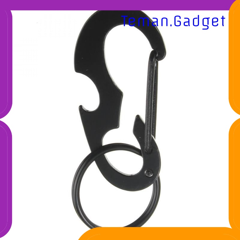 TG-ID001 BLACK BEETLE EDC CARABINER STAINLESS STEEL WITH BOTTLE OPENER - XT-11