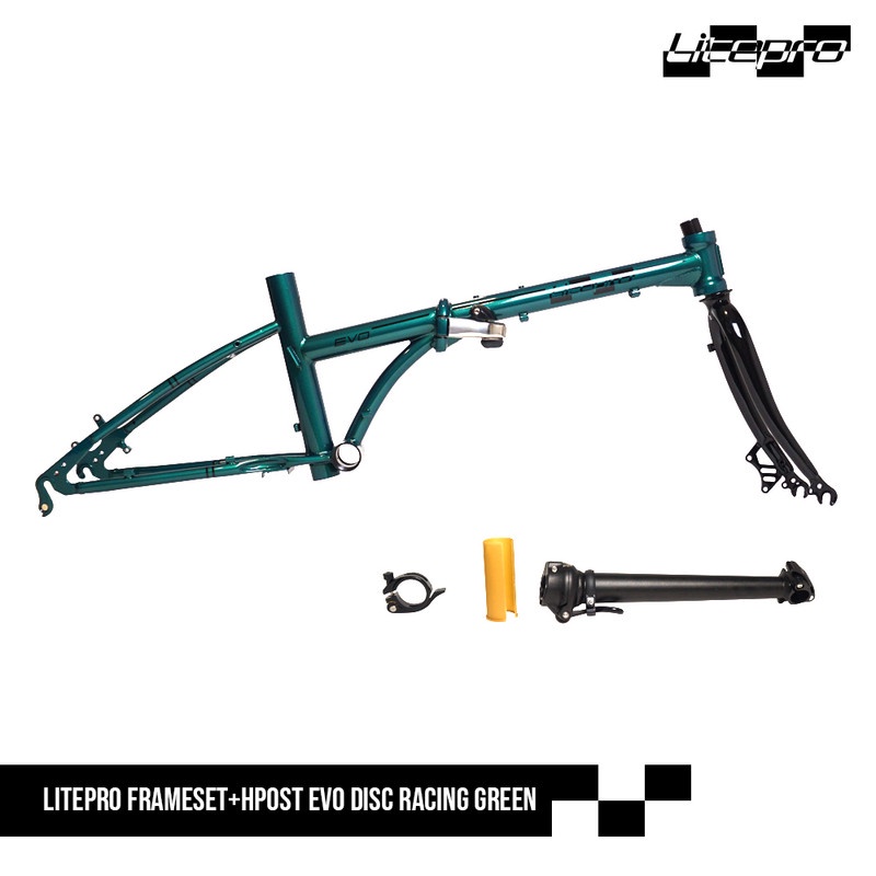 LITEPRO FRAME SET + HPOST EVO DISC RACING GREEN
