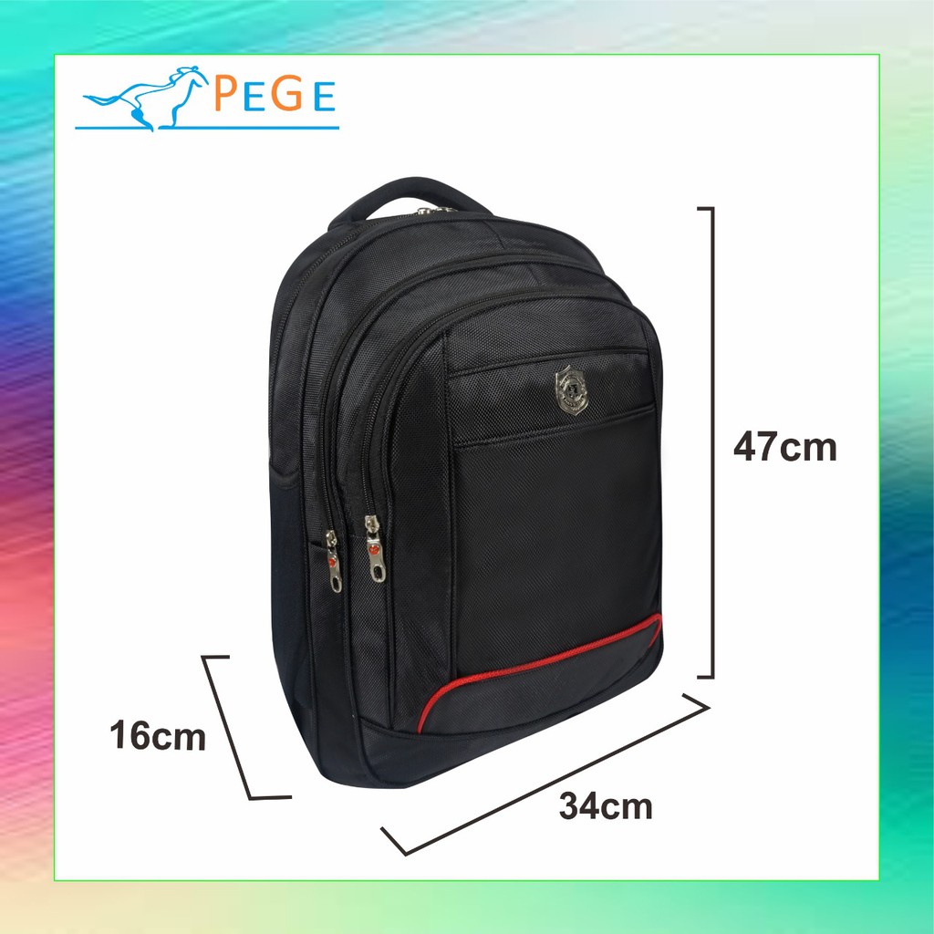 Ransel Laptop Punggung Pria Wanita Ada Slot Laptop Bahan Waterproof Free Raincoat - Polo Global 9824