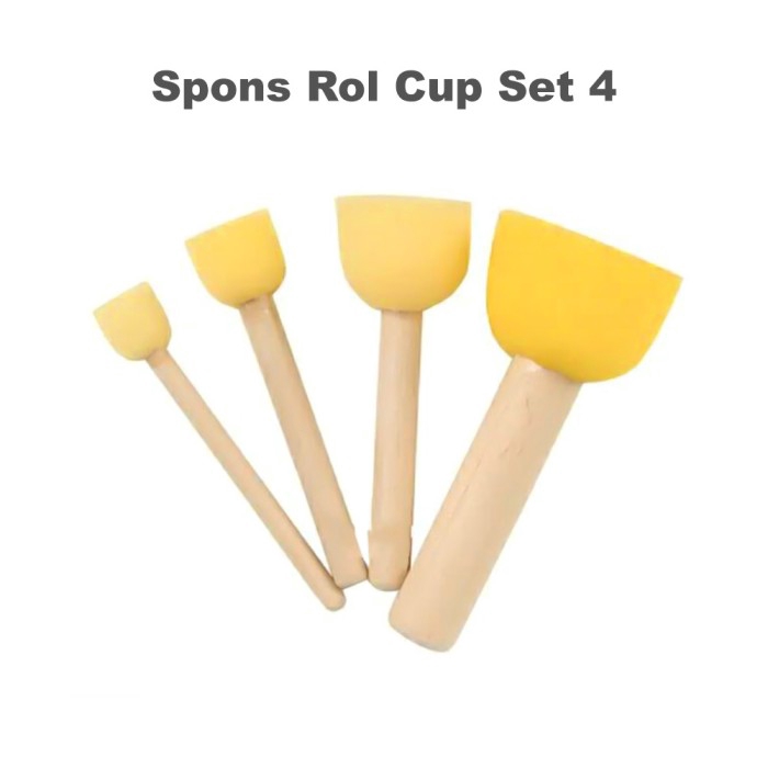 

V-Tec Spons Cup Set 4 / Sponge Cup / Kuas Busa Decoupage Type 905