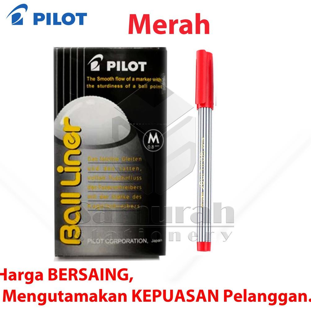 

(PRODUK 0MYHC) Ballpoint Pilot Balliner 0.8 mm / Pulpen Baliner 08 mm / Pen Cabut Tebal Tanda Tangan Hitam - Biru