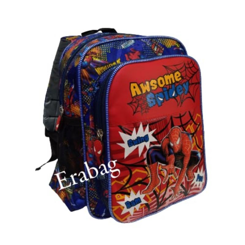 Tas Ransel Sekolah Anak TK Paud Cowo Gambar Spiderman 48777E