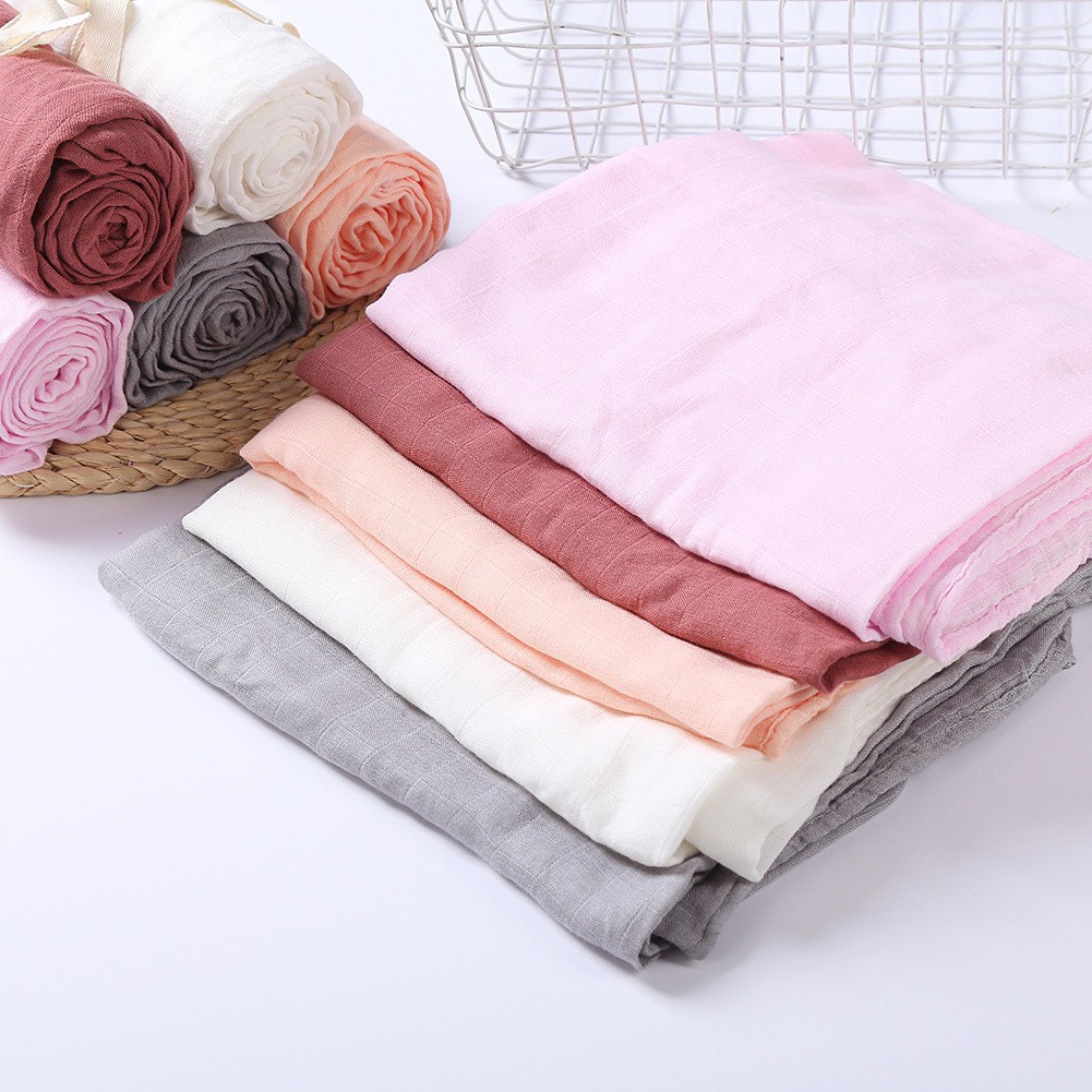 [105x105] Kain Bedong Pastel Muslin Polos Bayi | Baby Swaddle Muslin Bamboo | Selimut Bayi Catalog QUIN NE