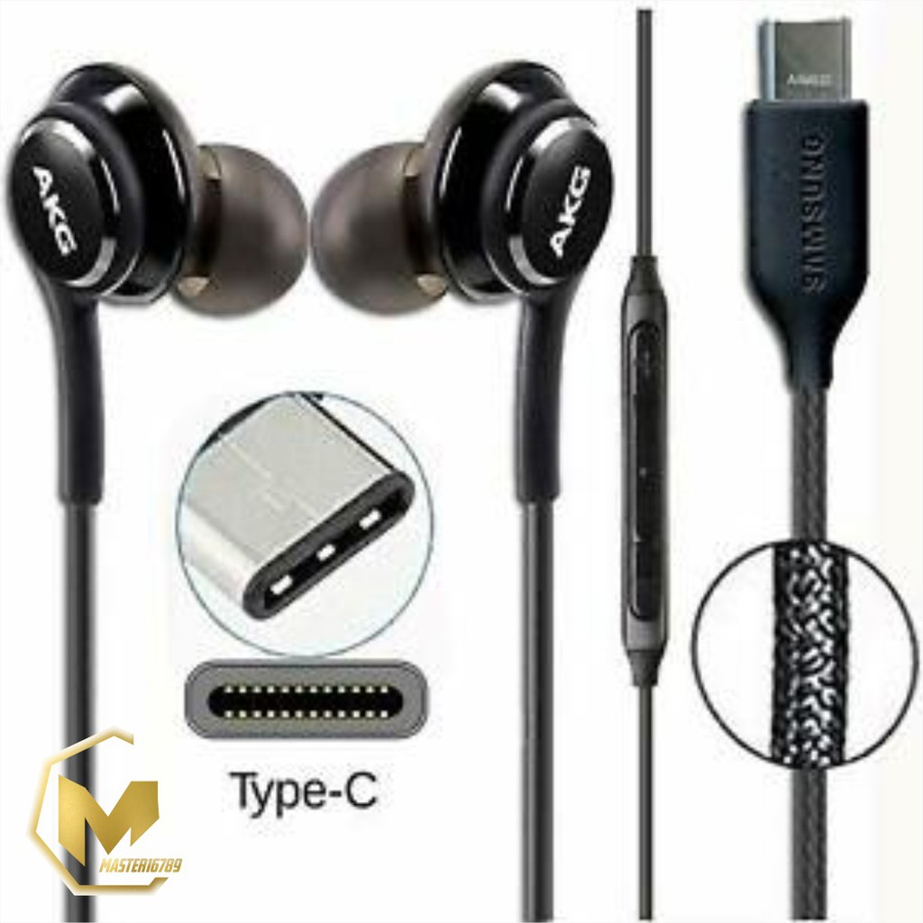 BM038 TIPE C a90 a80 note10 10+ note20 s20 s20+ s21 s22 s22ultra a73 z flip 3 zflip 4 z fold 3 z fold 4 headset Hf headsfree  earphone Samsung tipe c  Tuned by akg original MA188