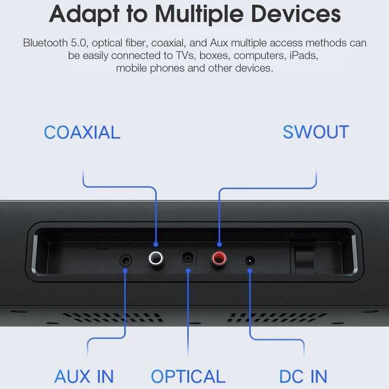 Soundbar Home Theater 2.1 Subwoofers 100W Speaker Bluetooth 5.0 XMI