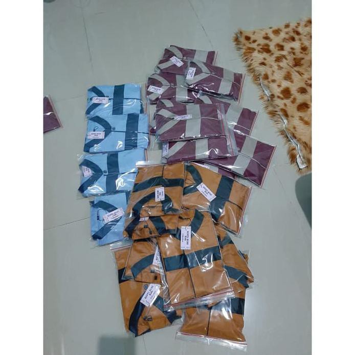 Baju Lebaran Muslim Anak Laki Laki Koko+Peci Bahan Adem Konveksi Murah - S, Kuning Kunyit KAD6