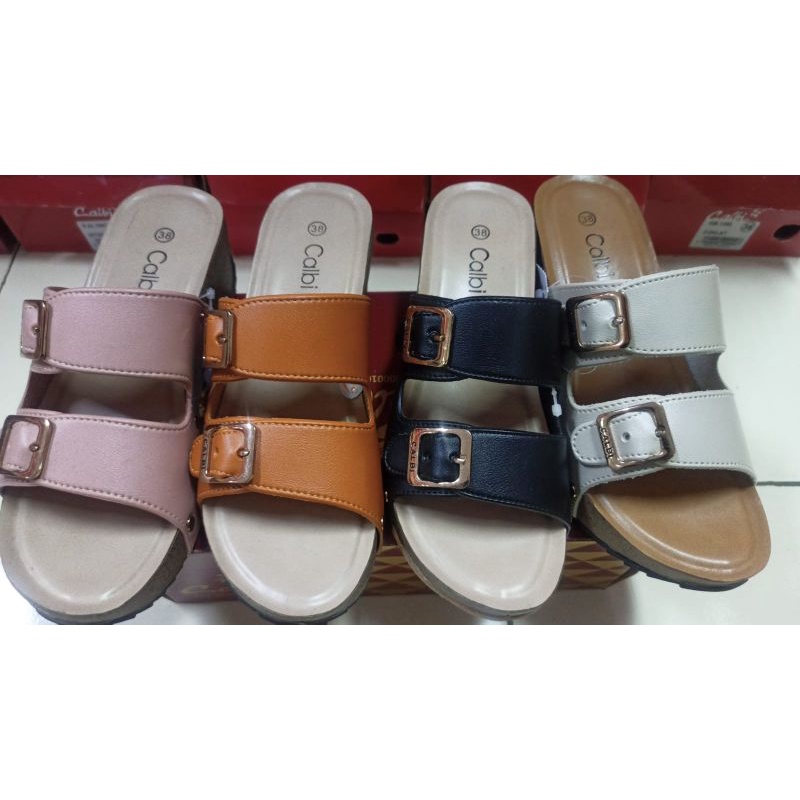 Calbi sandal wadges wanita 100% asli