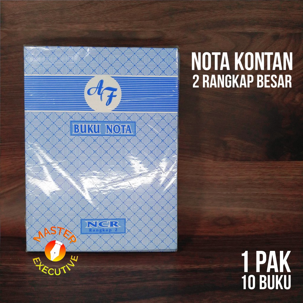 [Pak - 10 Buku] AF Buku Nota Kontan 2 ply NCR / Rangkap B2 Besar