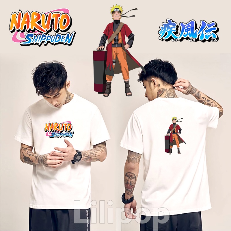 Lilipop Kaos Pria Naruto Boruto Sasuke Baju Distro Basic Tshirt Kasual