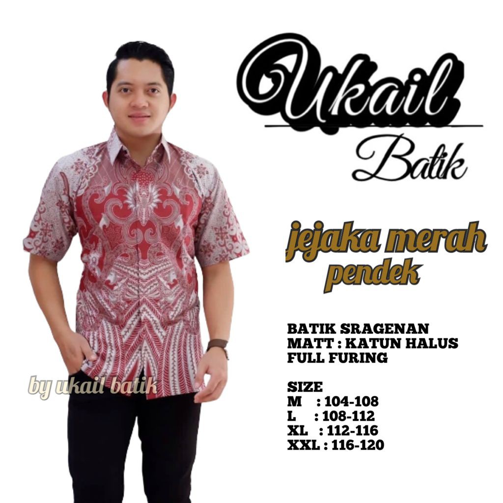 JEJAKA UKAIL KEMEJA BATIK SOLO PRIA LENGAN PENDEK LAPIS FURING ATASAN BATIK PREMIUM MODERN KATUN HALUS BROTOJOYO WIRADANU KEMBANG BAMBU SATRIO SOGAN PARANG GURDO TRUNTUM SEJIWO SELING MERAH KERIS PUSOKO BALABADRA PEKSI PUSPO SELING MERAH ARDANA BIRU JEJAK