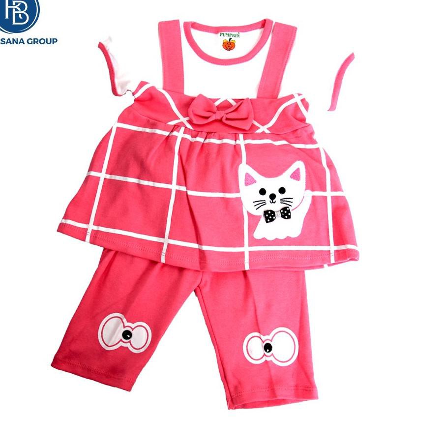 Bagus Dipakai>$$qdw-840   Ria Busana - Pumpkin Setelan Baby Anak Perempuan Gambar Kucing Art. ST1262
