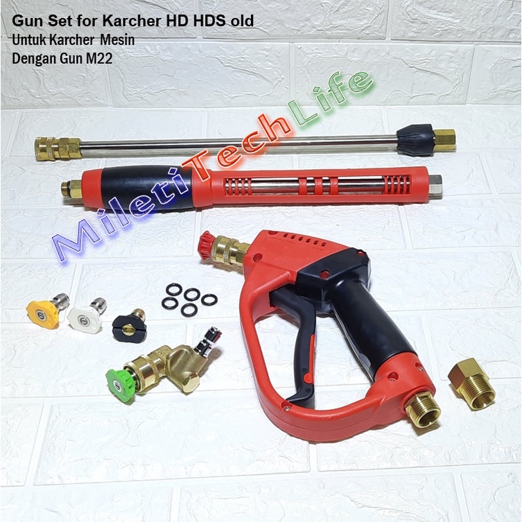 Gun Set Jet Cleaner Adjustable Short Long for Karcher Pro HD HDS old
