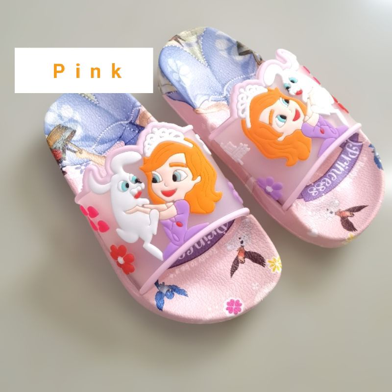 Sandal Slide Anak Perempuan Import Motif Sofia Motif Princes