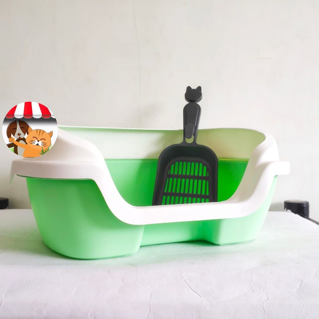 Cat Litter Box Cat Toilet Size M Free Serokan Tempat Pasir Kucing M