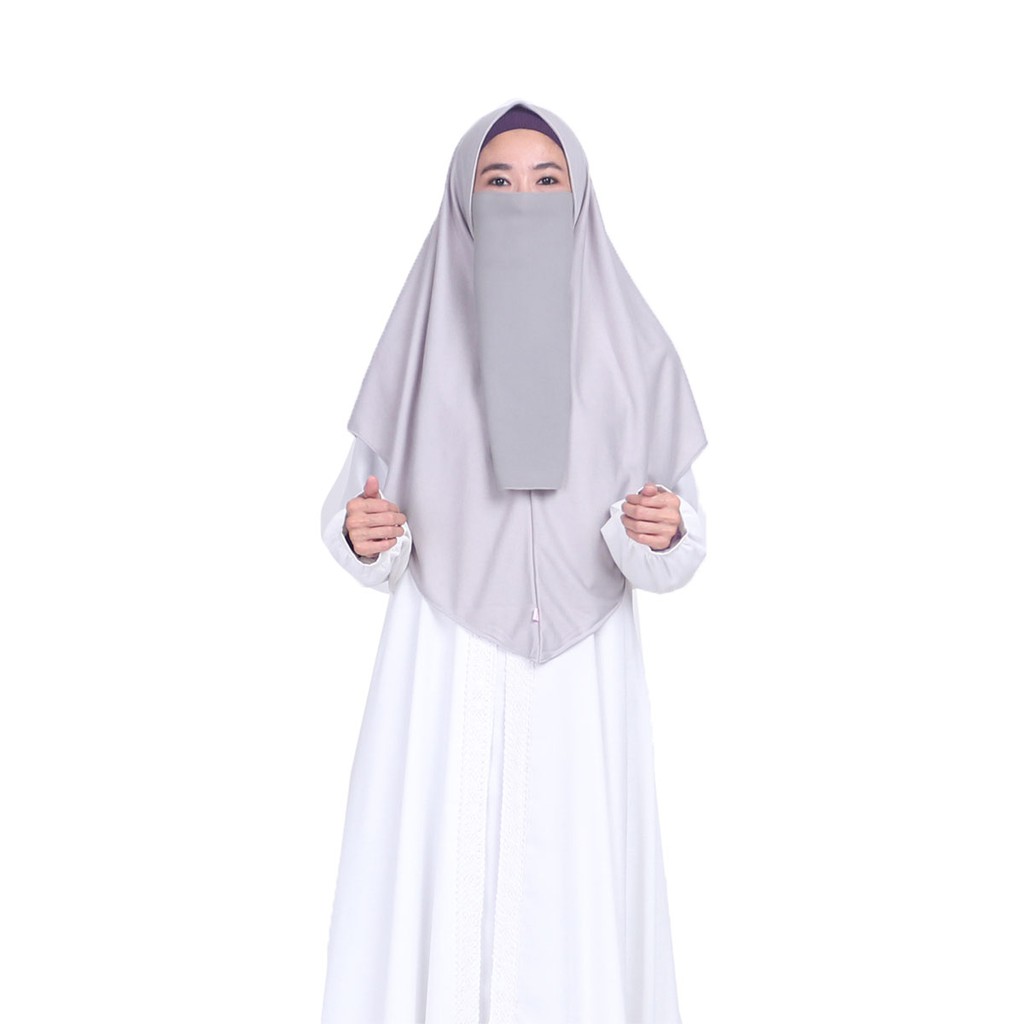 KHANZA SPORT HIJAB - Hijab Olahraga - Nusseyba Activewear-Grey