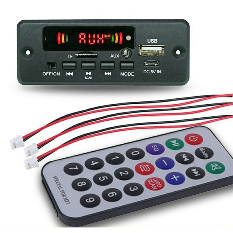 modul mp3 player  bluetooth dilengkapi amplifier 2x3w usb sdcard audio decoder music player