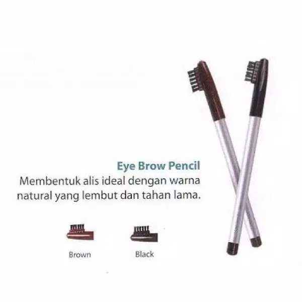 ORIGINAL Wardah Eye Brow Pencil With Brush Pensil Alis Sikat