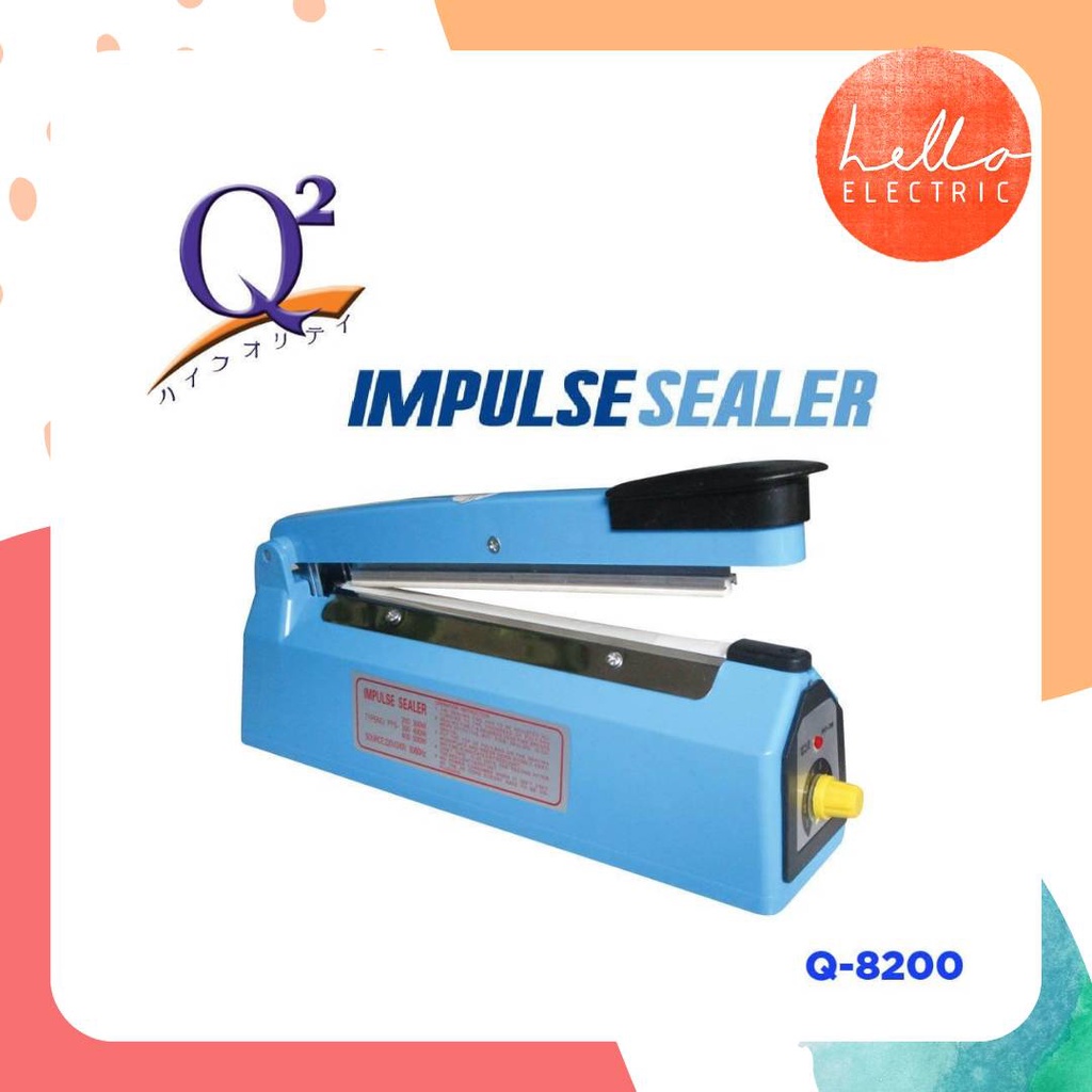 IMPULSE SEALER / ALAT PRESS PEREKAT PLASTIK / SEALER PLASTIK MAKANAN 20 CM Q2-8200 / Q2 8200