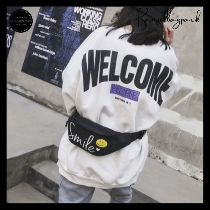 Waistbag Wanita - Tas Selempang Pinggang Dada Remaja Dewasa Model Korea Fashion Kekinian Terbaru Korean Stylish Backpack Kualitas Import Lokal Original Termurah Unisex Perempuan Cewek