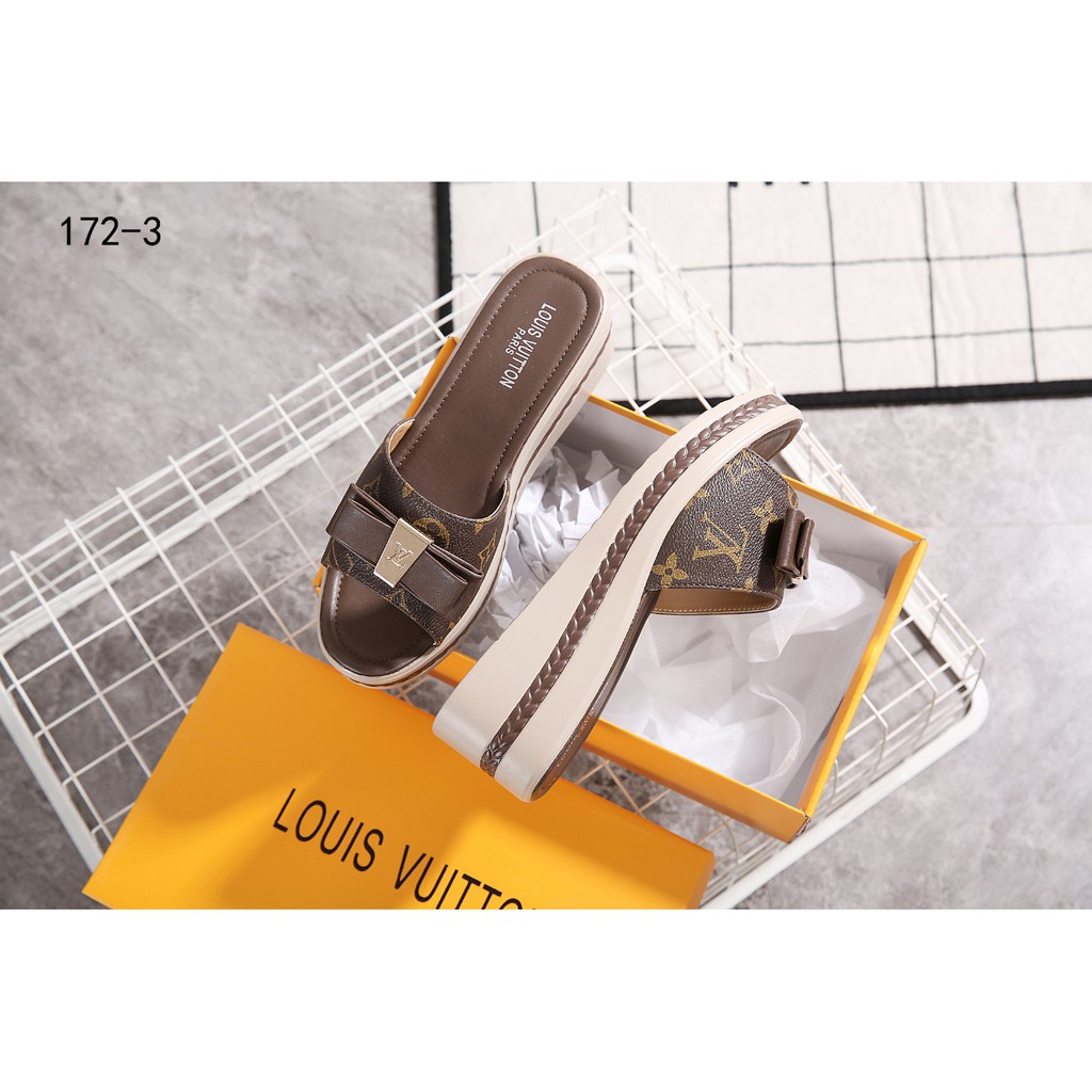 L V Logo BOW Heels Sandals 172-3