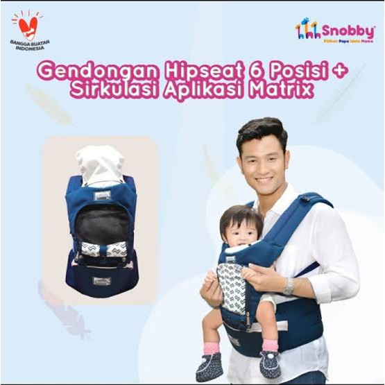 Snobby TPG2147 Gendongan Bayi Hipseat 6 Posisi + Aplikasi Matrix