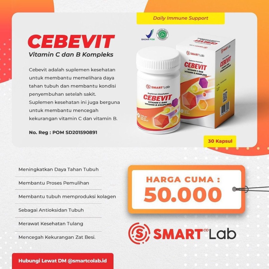 Cebevit Vitamin C dan B Kompleks isi 30kaplet