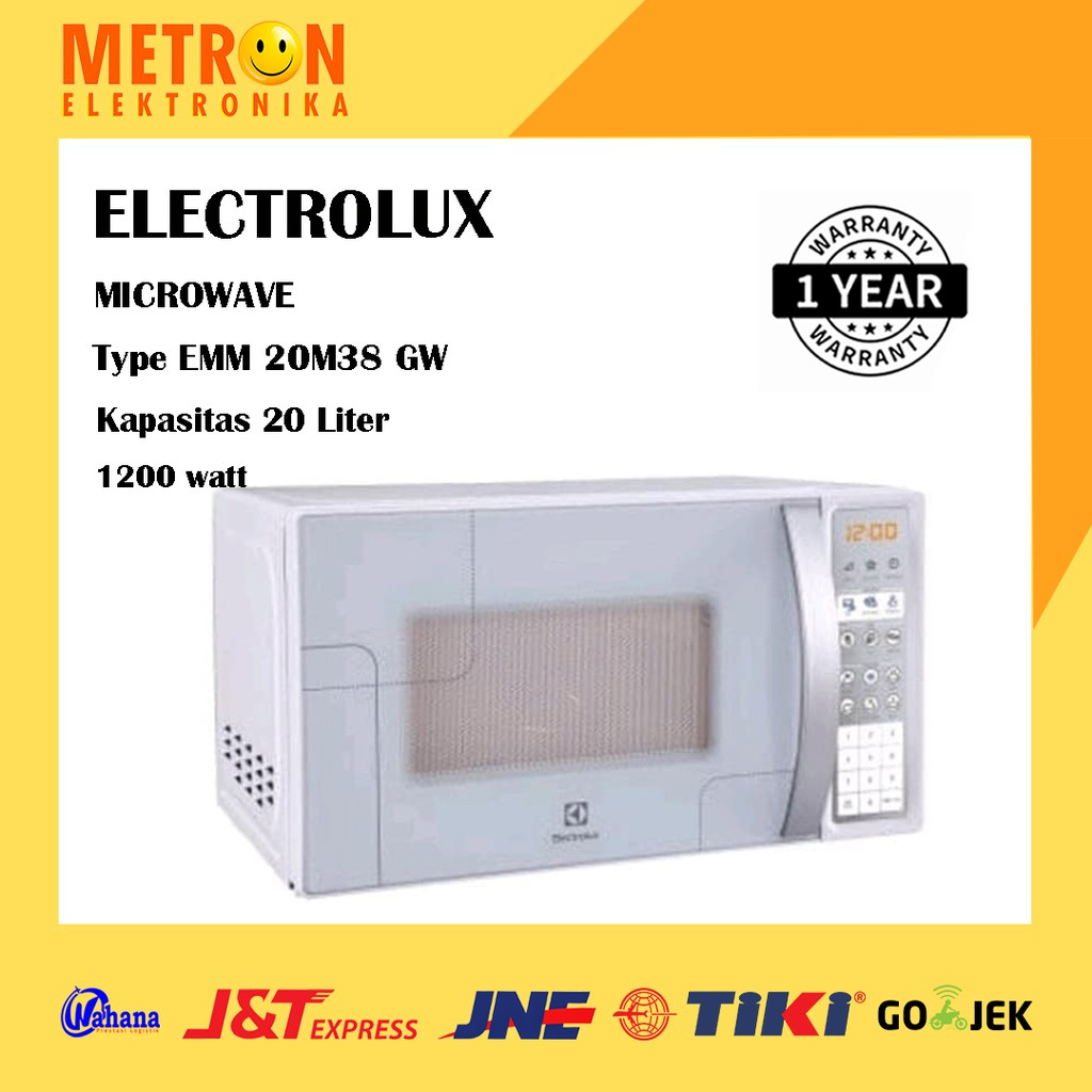 ELECTROLUX EMM 20M38 GW / MICROWAVE 20 LITER 1200 WATT WHITE / EMM20M38GW