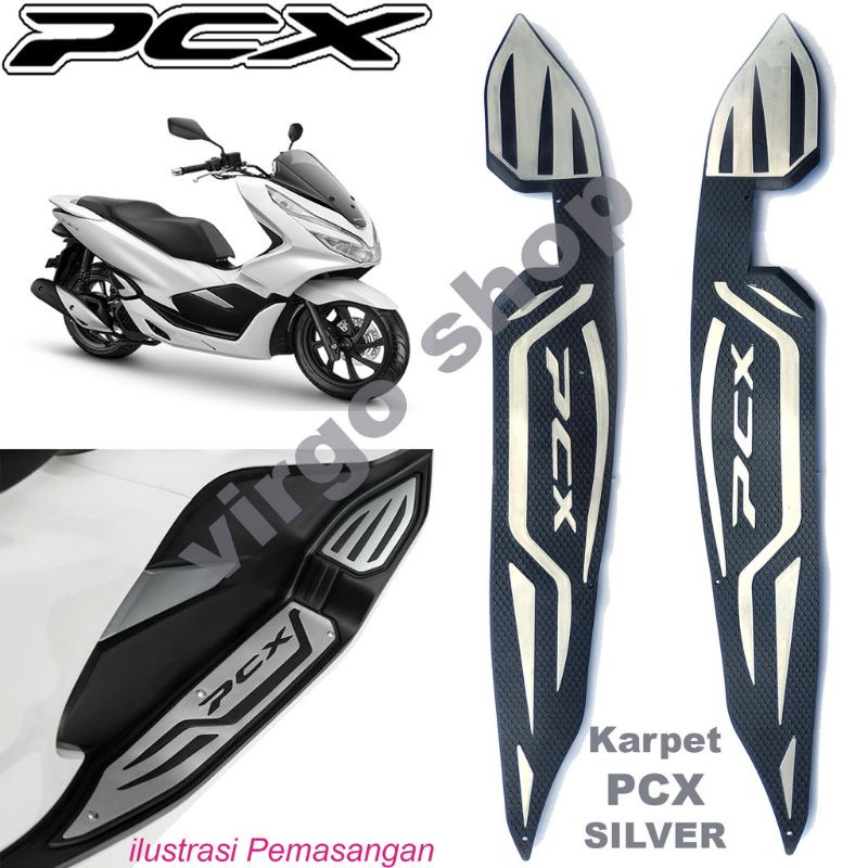 Karpet Motor PCX 150 PCX 160 Lokal Karpet Bordes Karet Pijakan Kaki PCX