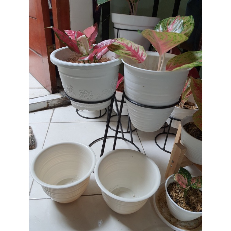 Standing Pot 2 in 1 D 18 CM / BERDIRI GANTUNG #Rak Bunga Pot Bunga