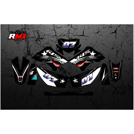 DECAL KLX 150 S/L FULLBODY (028) DEKAL STIKER DTRACKER LAMA 2009 2010 2011 2012 2013 2014 2015 HITAM