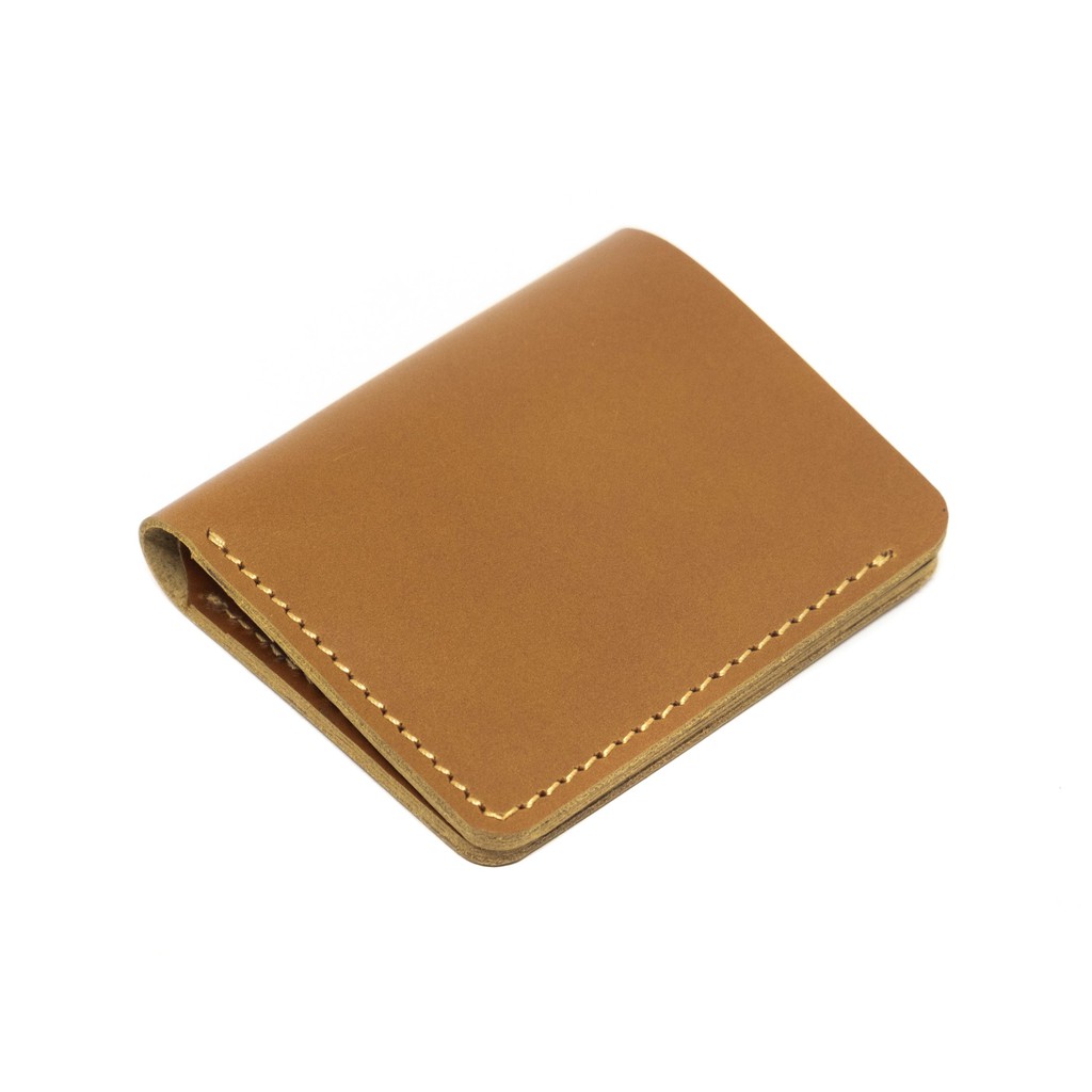 Dompet pria kulit asli - bifold card wallet simpel muat uang dan kartu