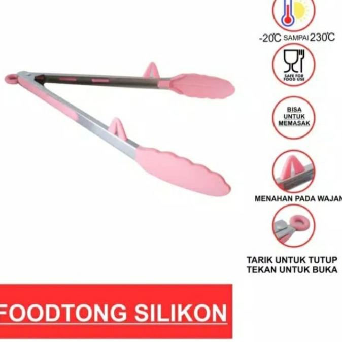 $$$$] CaTalina Food Tong Penjepit Makanan Capitan Silikon 12"