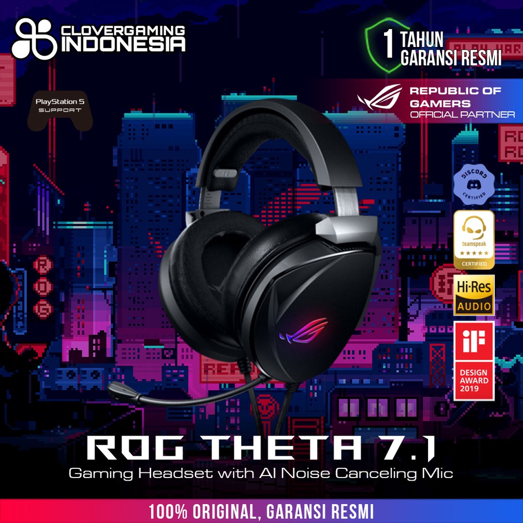 Asus ROG Theta 7.1 - Gaming Headset with AI Noise Canceling Mic