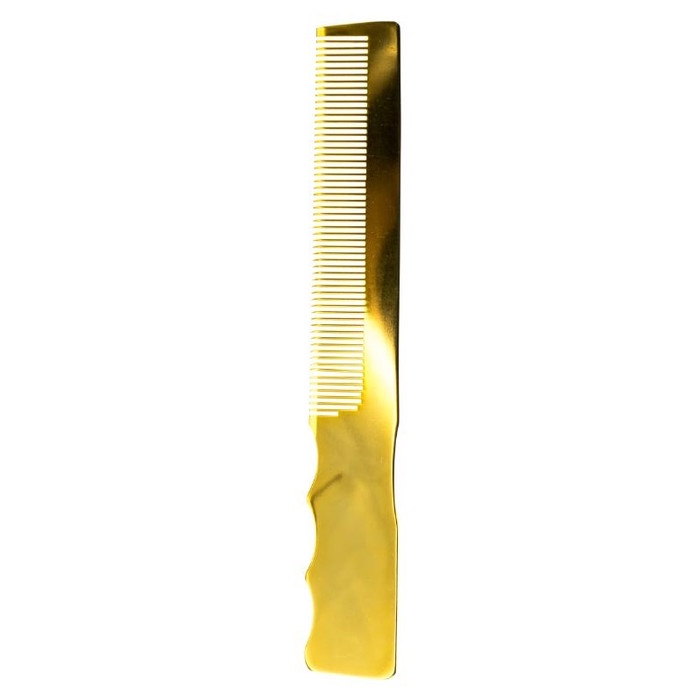 Tammia Aluminium men comb 350 gold long comb w/ handle JAPAN ANANDA_KOSMETIK