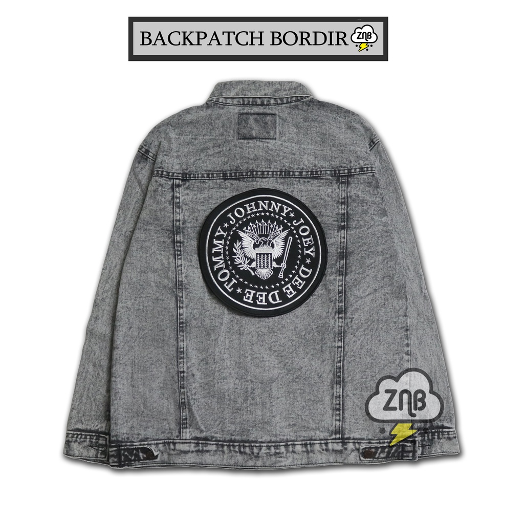 BACKPATCH PUNGGUNG EMBLEM MUSIK RAMONES PATCH BORDIR