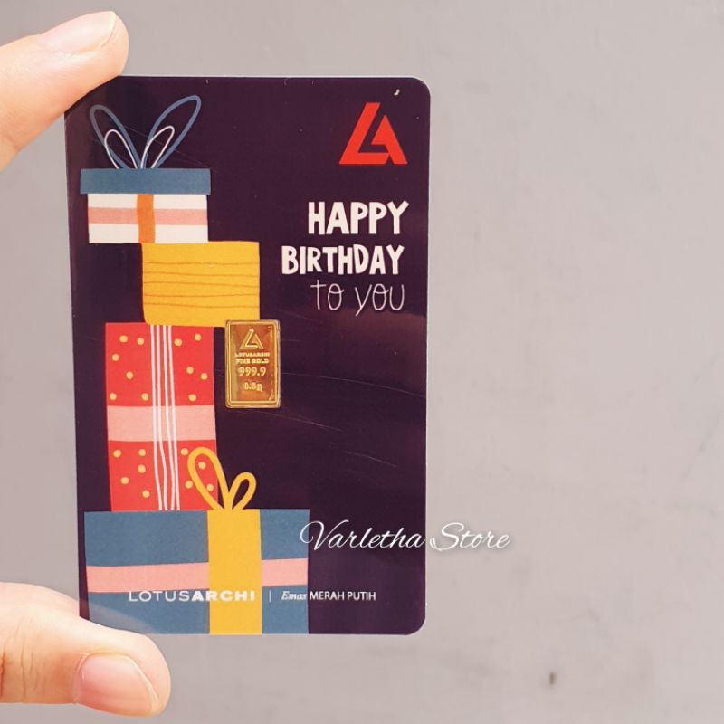 LM Lotus Archi 0.5 gram/Lotus Archi Gift Series/LM Happy Birthday Black