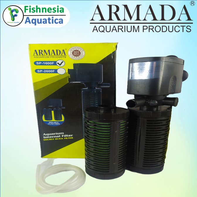 Armada SP 1600F - Pompa Air Internal Filter Aquarium Double Filter Low Watt