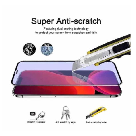 Tempered Glass Samsung Galaxy M12 Matte Blue Light Anti Gores Full Screen Full Cover Protector