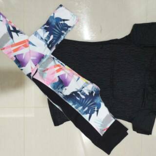 Stelan Baju  Senam  ADIDAS  Sport bahan Spandex Import 