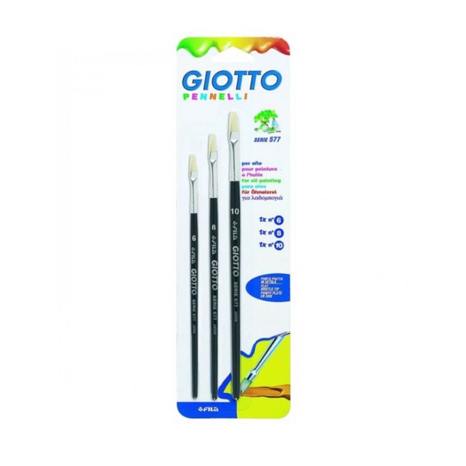 

Kuas Lukis Fila Giotto Flat Seri 577 Set 3 Pcs No.6,8,10 Brush Art Rata