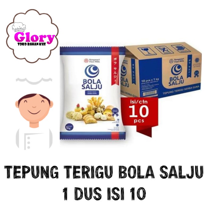 

BISA COD tepung terigu bola salju 1kg/ kartonan khusus gosend